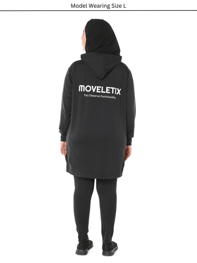 Oversized Training Long Modest Hoodie Lightweight Loose