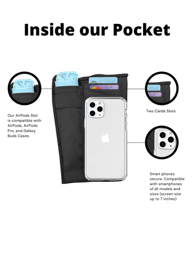 Shorts with Pocket with Cards Slot and/or Airpods Slot